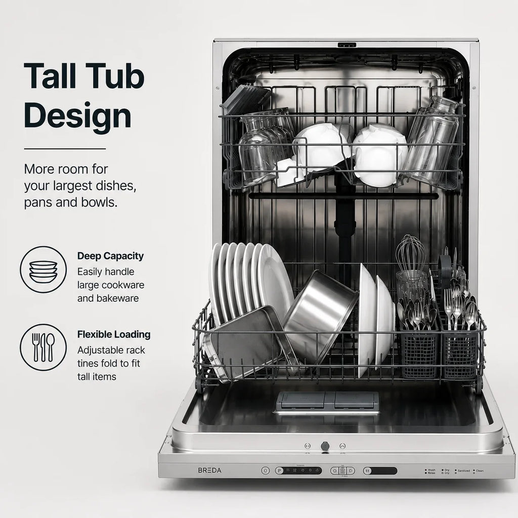 Breda Tall Tub - 24” Panel Ready